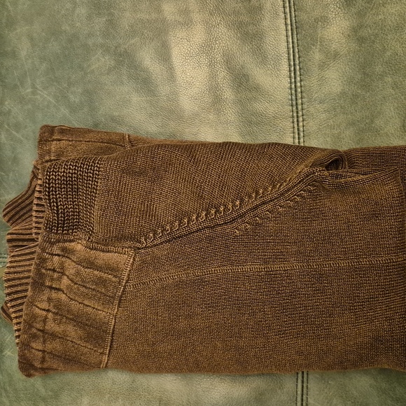 BKE Men's Dark Brown Mock Turtleneck 1/4 zip.XXL. Zip-Up Sweater.#1818) - Picture 16 of 16